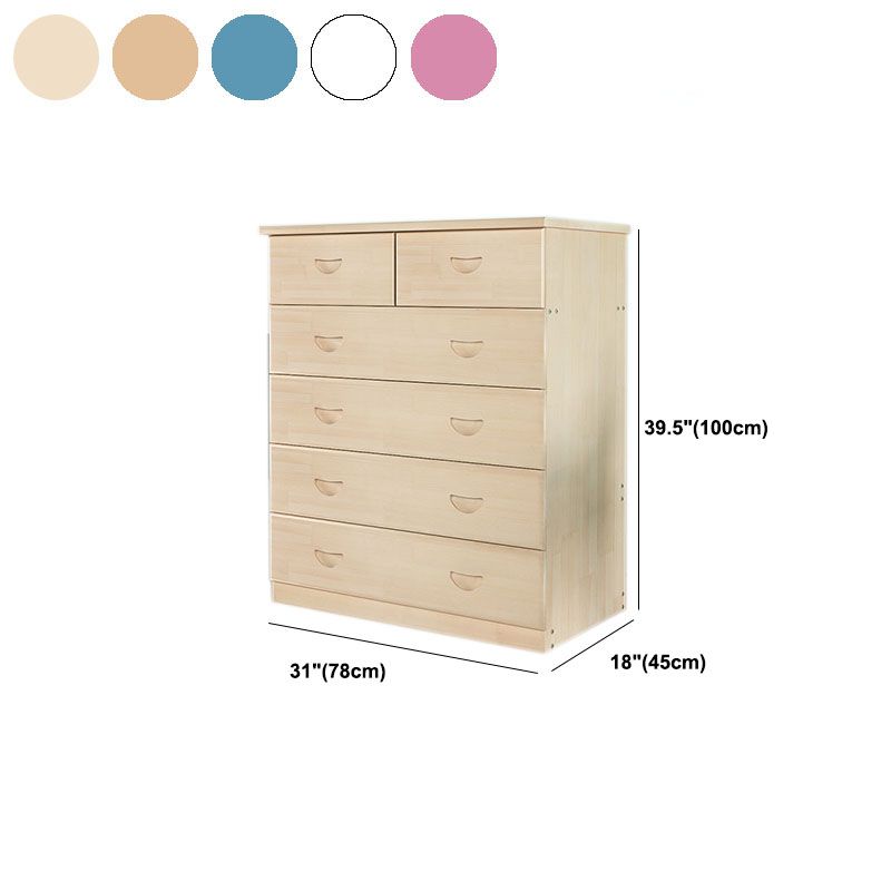 Modern Solid Wood Storage Chest Dresser Vertical Chest Without Mirror