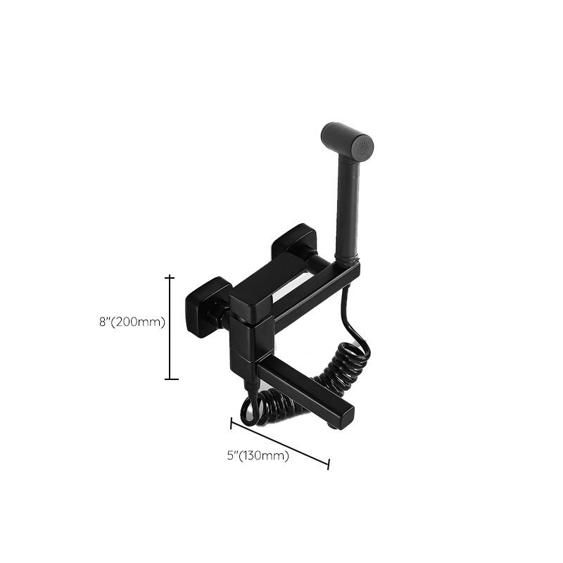 Wall Mounted Tub Filler Modern Single Lever Handle Swivel Tub Filler with Handshower