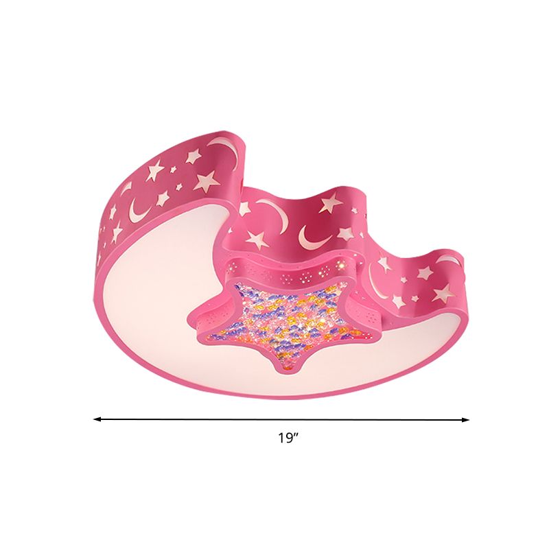 Art Deco Flush Mount Light Acrylic Ceiling Light Fixture for Kindergarten