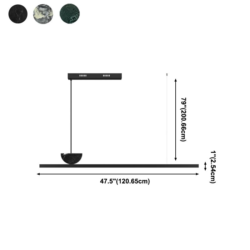 Nordic Modern Island Light Küche Esszimmer LED -Streifen Kronleuchter Leuchte