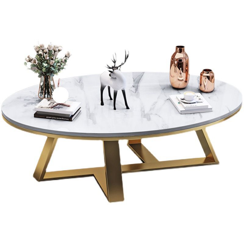 Slate Oval Coffee Table Minimalist Coffee Table for Living Room