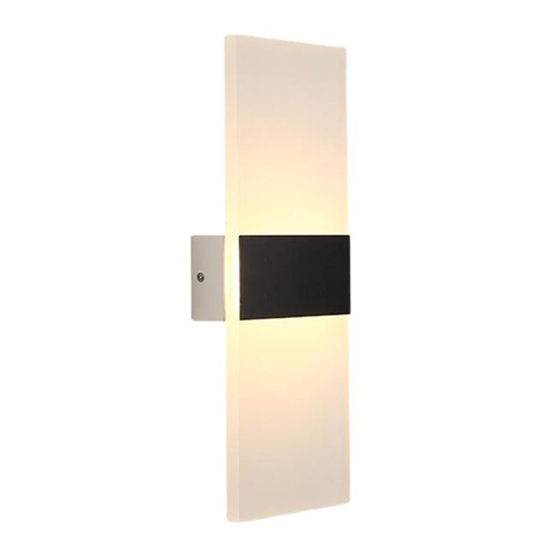 Rectangular Shape Wall Lamp Modern Style Acrylic 1-Light Wall Light for Living Room