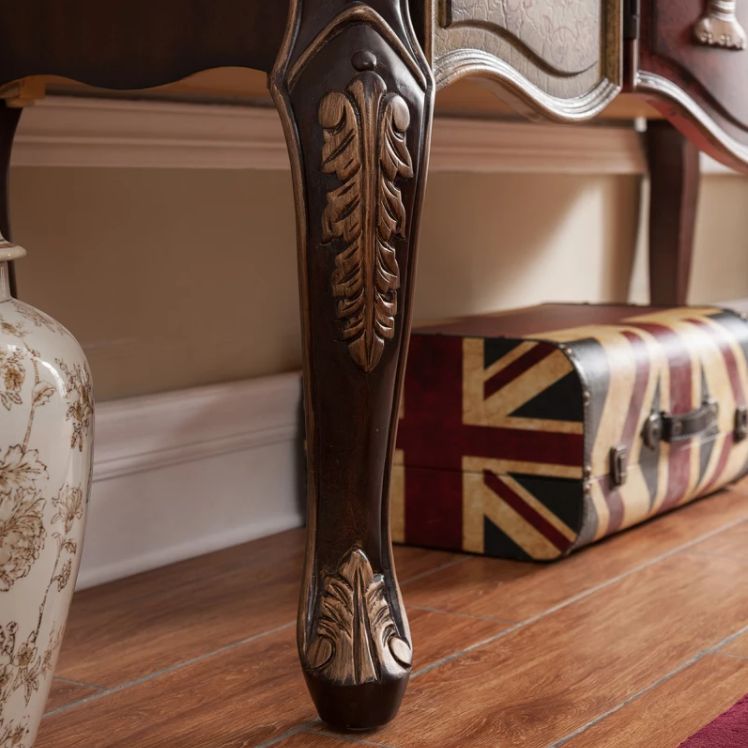 Victoria Wood End Table Free Form Sofa Console Table for Hall