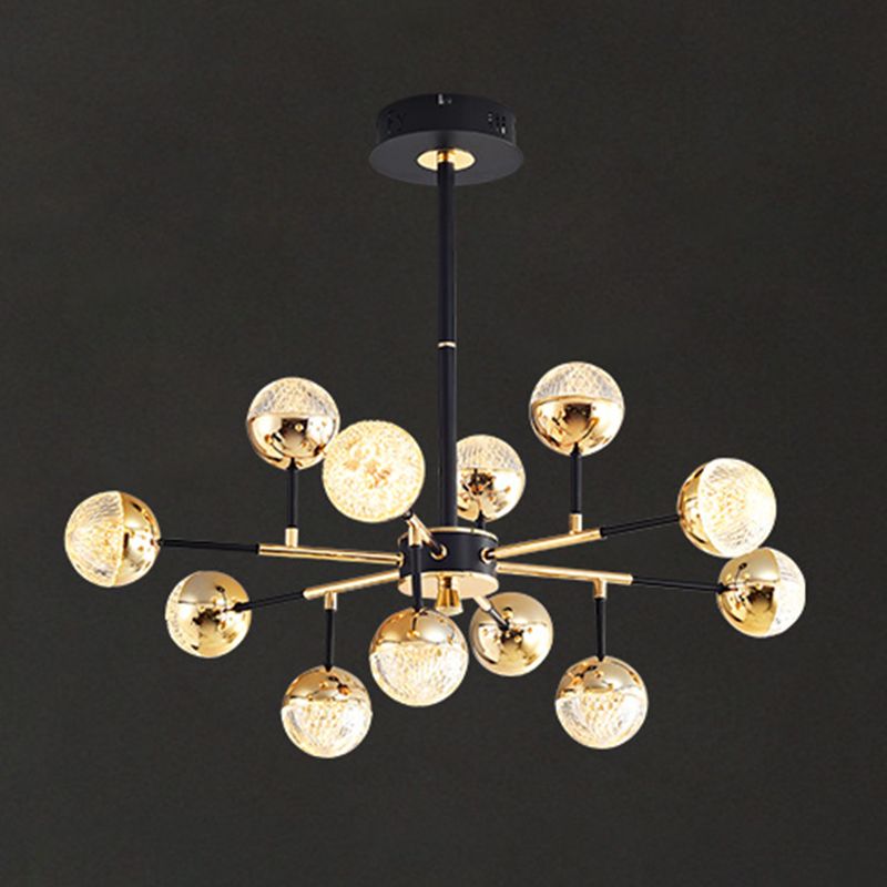 Hangende verlichtingsarmaturen modernistische stijl bolvorm met metalen kroonluchter lichten