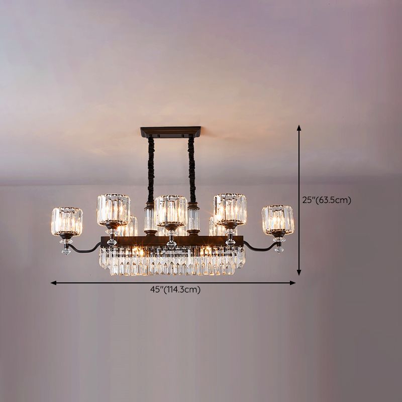 Nordic Style Hanging Lamp Cylinder Shape Island Light Fixture for Dining Room