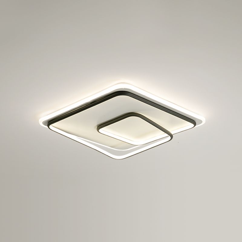 Techo De Forma Cuadrada Accesorios De Metal Estilo Moderno 2 Luces Montadas En El Techo