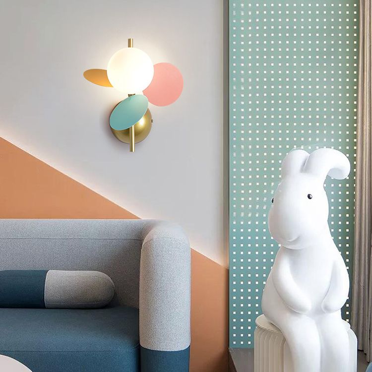 Ronde slaapkamer wandmontage verlichting metalen Noordse stijl wand gemonteerd verlichtingsarmatuur