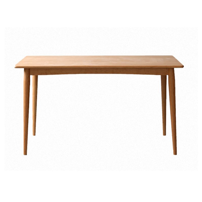 Modern Rectangular Solid Wood Tabletop Dining Table with 4 Legs