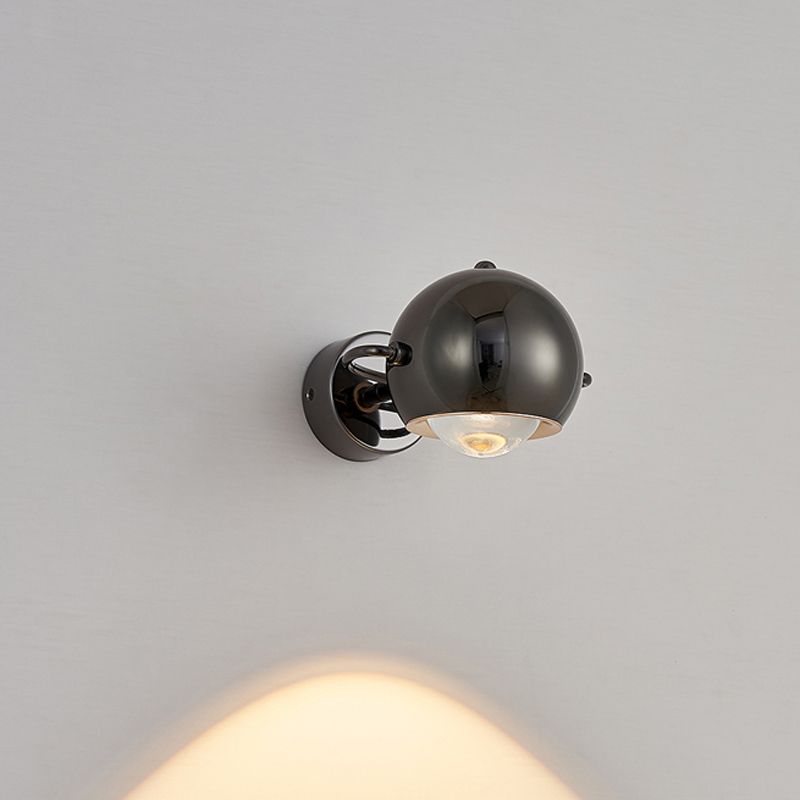 Modernism Wall Sconce Black Globe Sconce Lighting with Metal for Bedroom