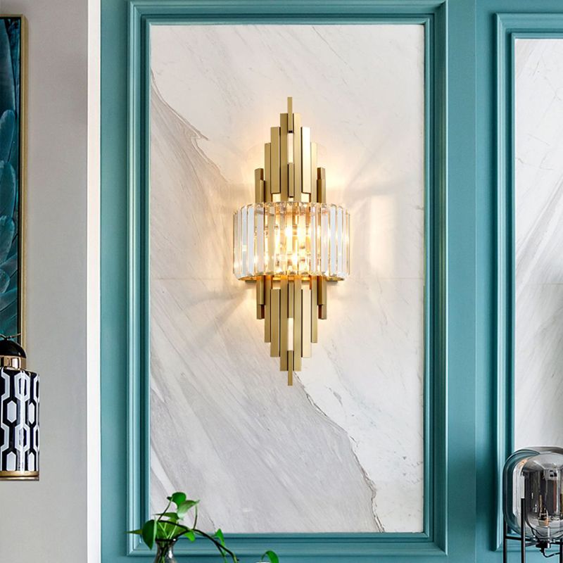 Crystal Geometric Wall Light Sconces Modern Wall Mounted Lamp for Living Room