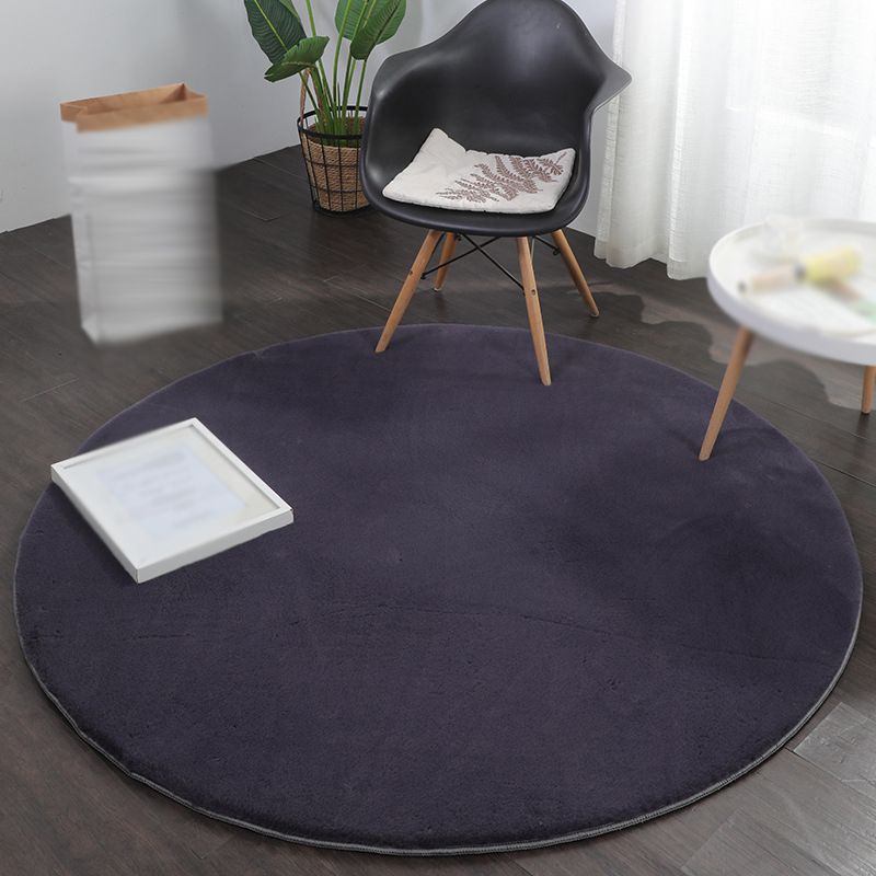 Tapis moderne gris en Polyester de couleur unie, résistant aux taches, pour la décoration de la maison