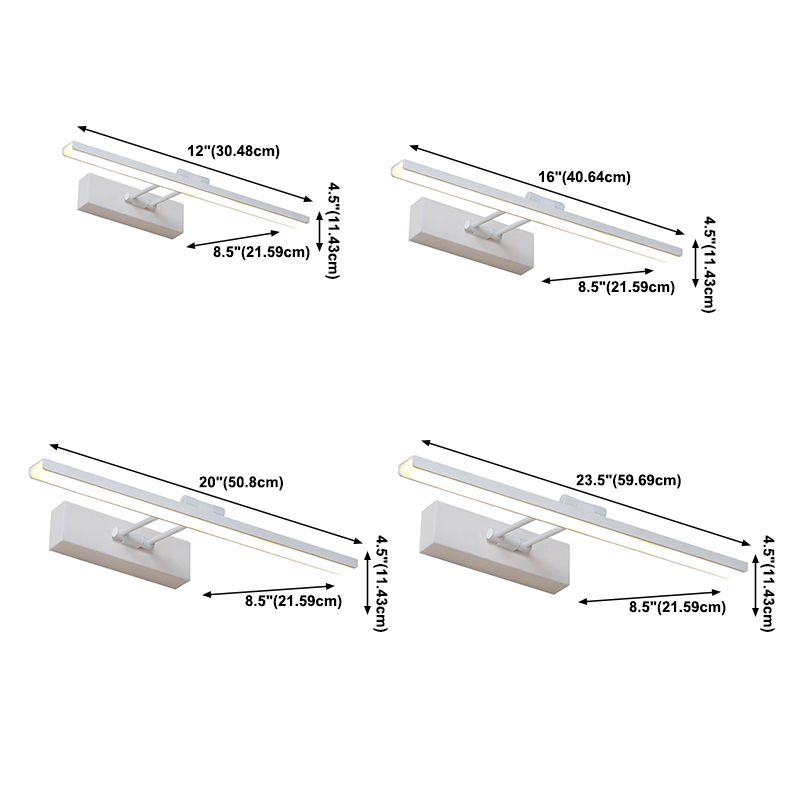 LED Vanity Wall Light Fixtures Modern Mirror Front Lights with Acrylic Shade
