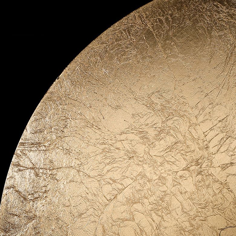 Metal LED Rotatable Wall Sconce in Modern Creative Style Gold Foil Circular Wall Lamp for Bedroom