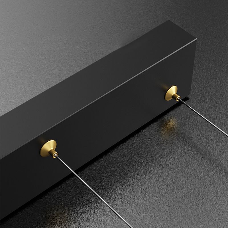 Metal Shaded Pendant Lighting Fixture Simplicity-Style LED Island Lighting Fixture in Black