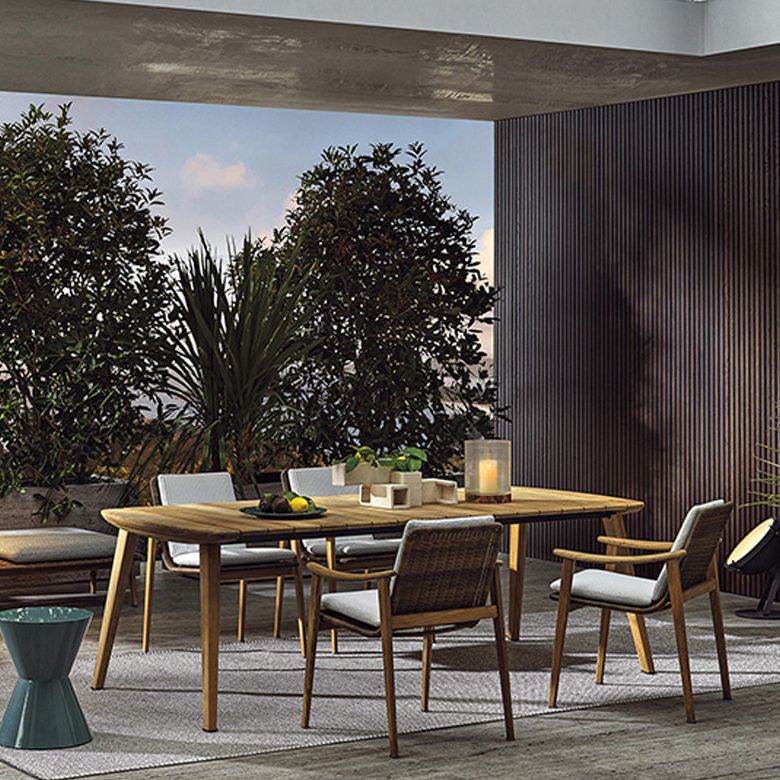 Boho 1/5/6 Pieces Dining Wooden Set Rectangle Wood Dining Table Set