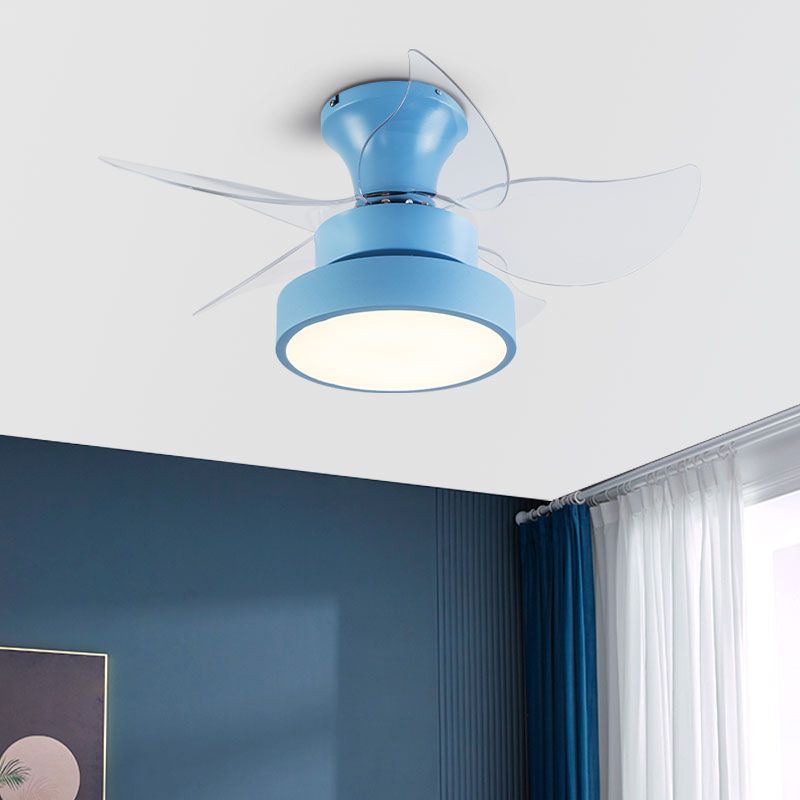 1 Light Ceiling Fan Light Modern Style Metal Ceiling Fan Lighting for Dining Room