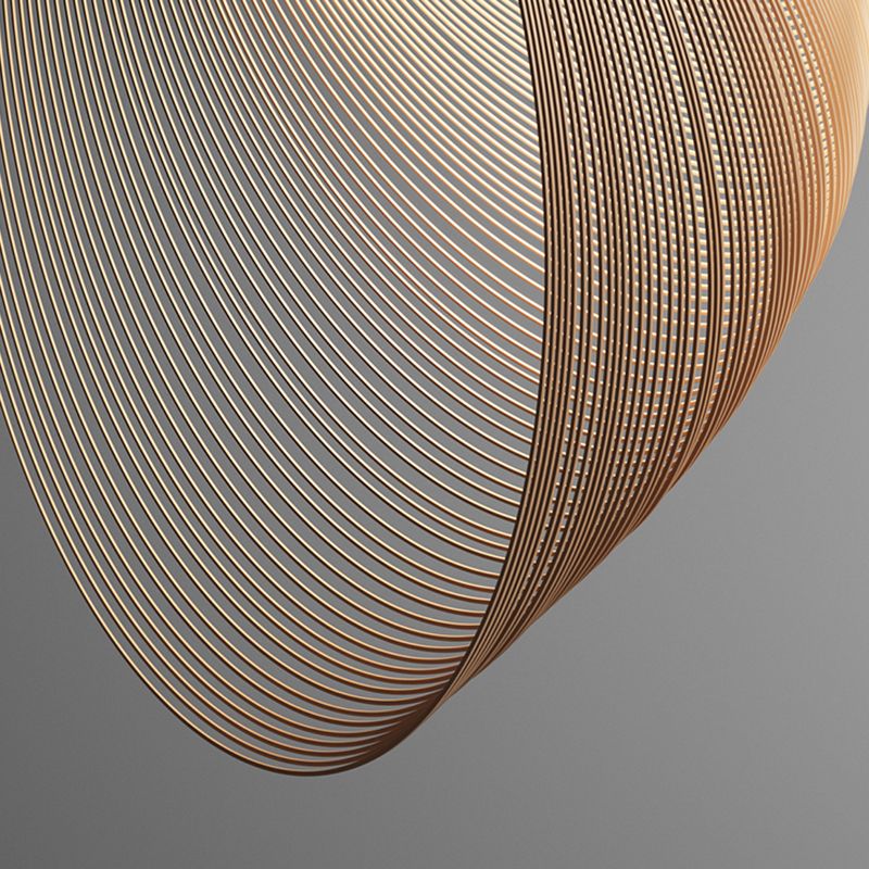 Éclairage pendentif à la maison légère suspendue en bois pour le salon