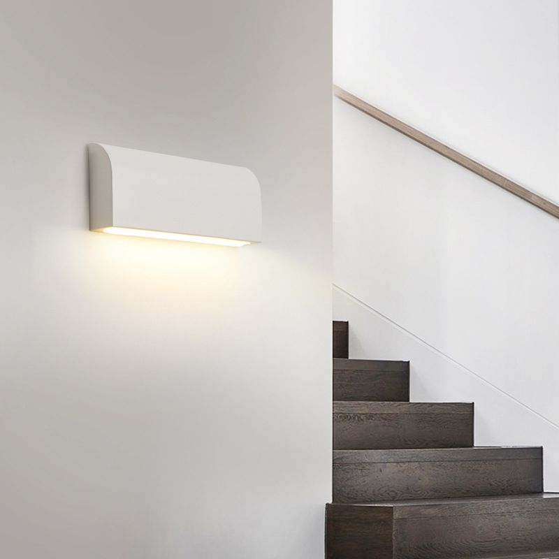 Single Modern Black/White Wall Mounted Sconce Metal LED Wall Light