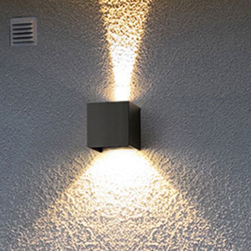 Cube/Dreieck/Zylinderwandlampenvorrichtung Nordisches Metall schwarz auf und ab LED -Wandleuchten für Outdoor