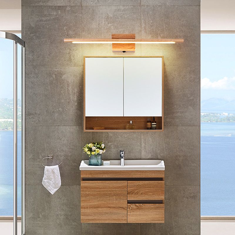 Wooden LED Wall Mounted Lighting Simplicity Vanity Wall Light Fixtures for Bathroom