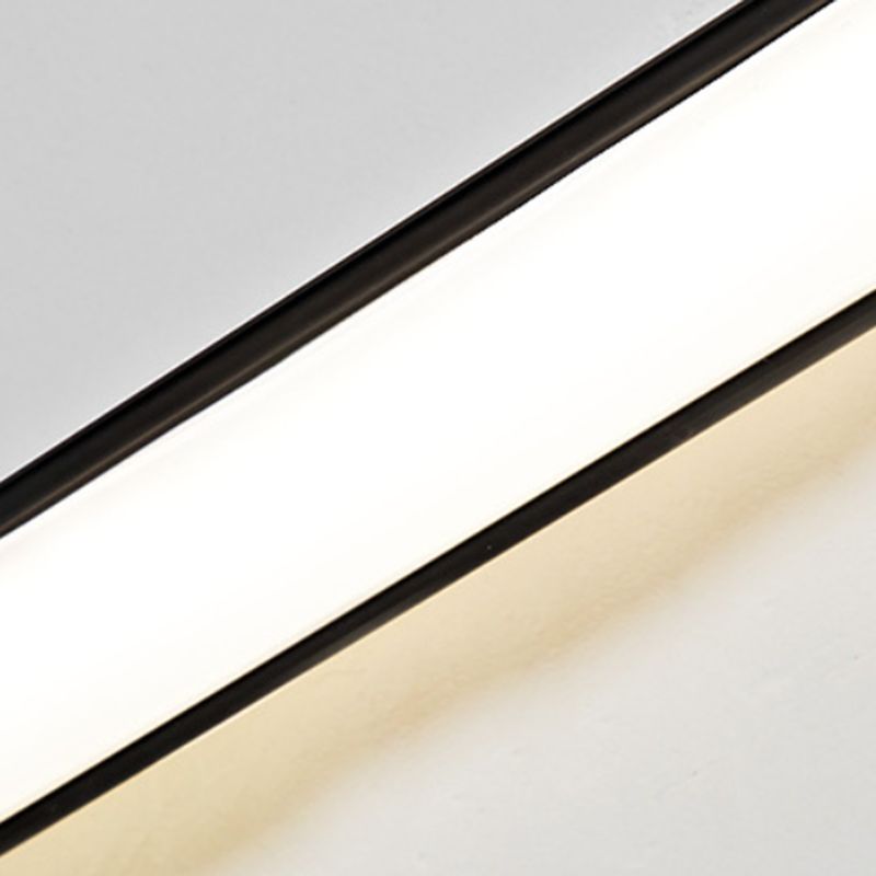 Metal Linear Shape Wall Light Modern 1 Light Wall Mounted Light in Black