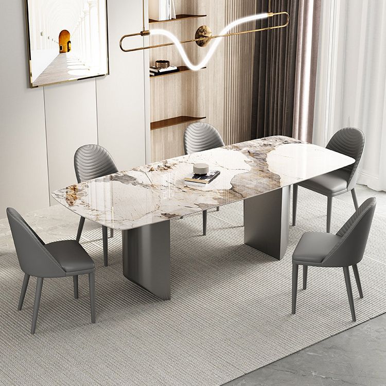 Designer Style 1/3/4/5/6 Pieces Dinette Set Sintered Stone Dining Table and Chairs