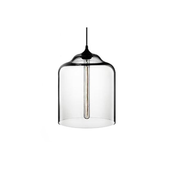 Glaskrug Suspension Licht zeitgemäß 1 hellrot/braun/blau hängende Deckenleuchte