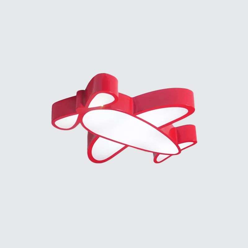 Lampada da soffitto a LED per bambini con paralume in acrilico Lampada da incasso per aereo da battaglia rosso/giallo/blu a luce calda/bianca