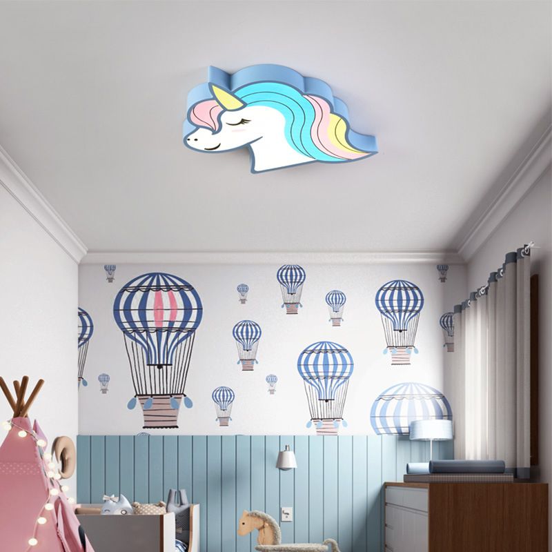 Plafonnier affleurant de forme unique en métal Style enfant 1 éclairage encastré