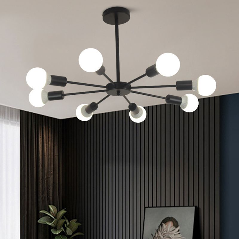 Perfur en fer antiquité de lustre antique Spoutnik suspension suspendue pour le salon