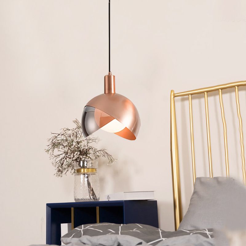 Globe -LED -Einzelheizenlicht im modernen kreativen Stil Schmiedeeisen -Hanglampe mit Glasschatten