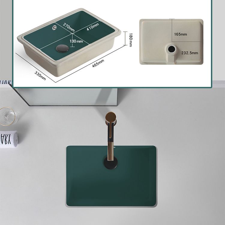 Modern Undermount Bathroom Sink Rectangular Undermount Bathroom Sink with Overflow