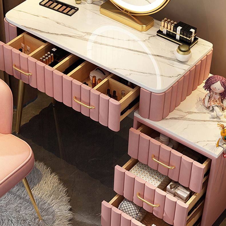 Lighted Mirror Makeup Vanity Desk Standing Makeup Vanity Set