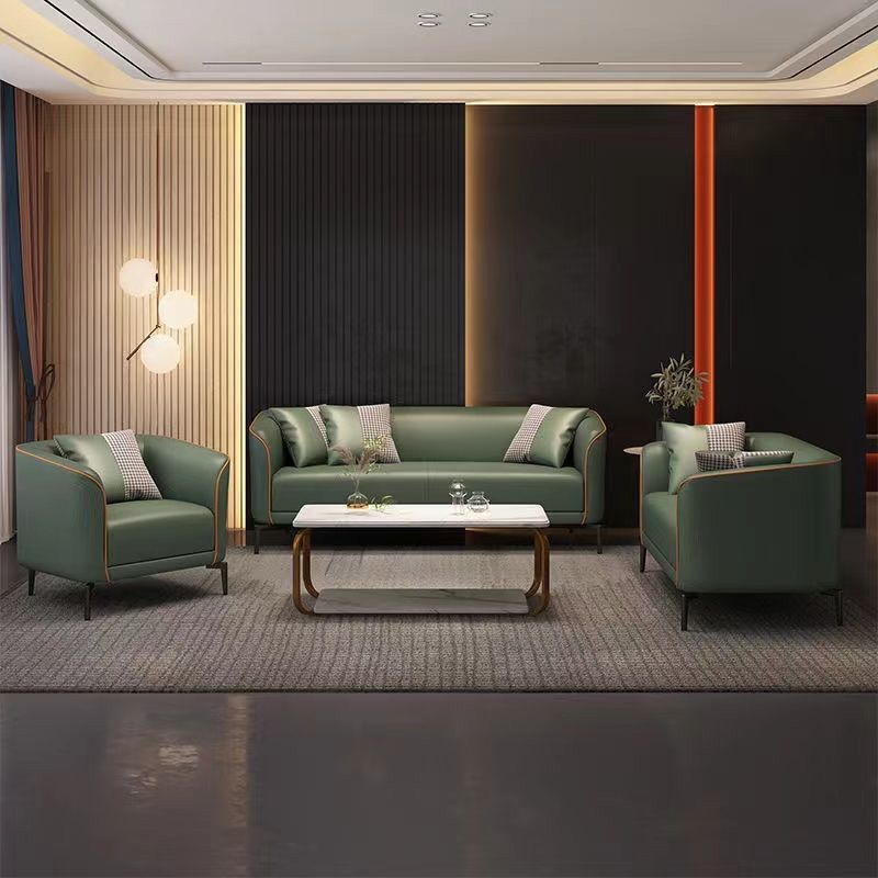Industrial Living Room Sofa Leather Tuxedo Arm Black Seating