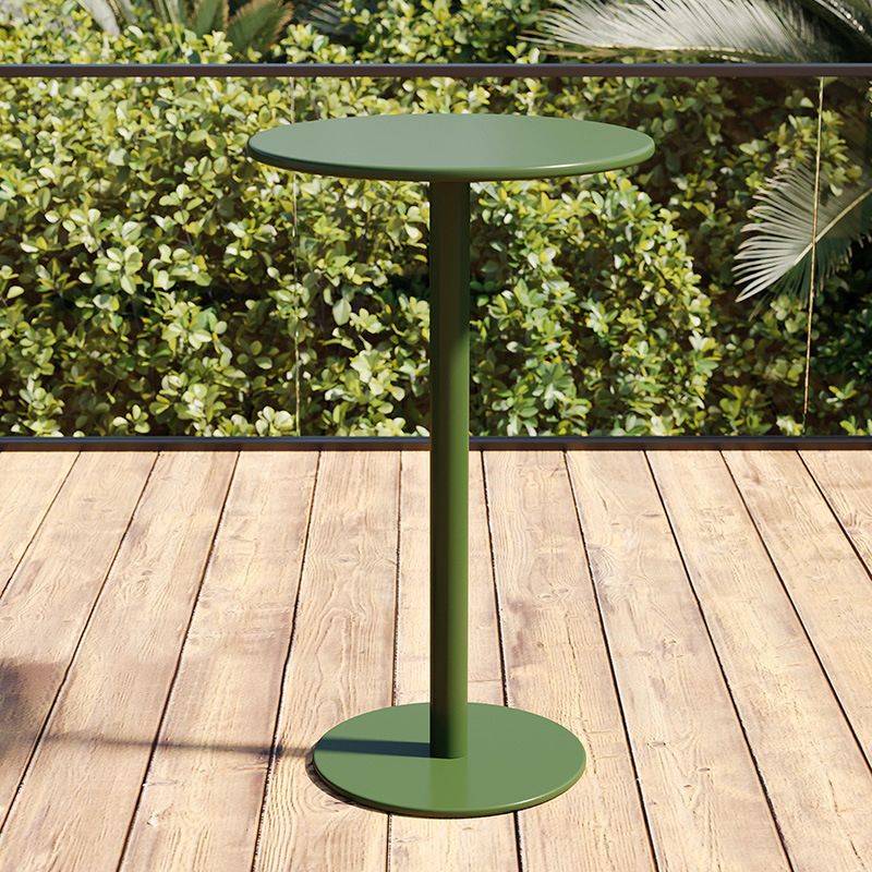 Contemporary Round Bar Table Set 1/3/4 Pcs Metal Bar Height Set