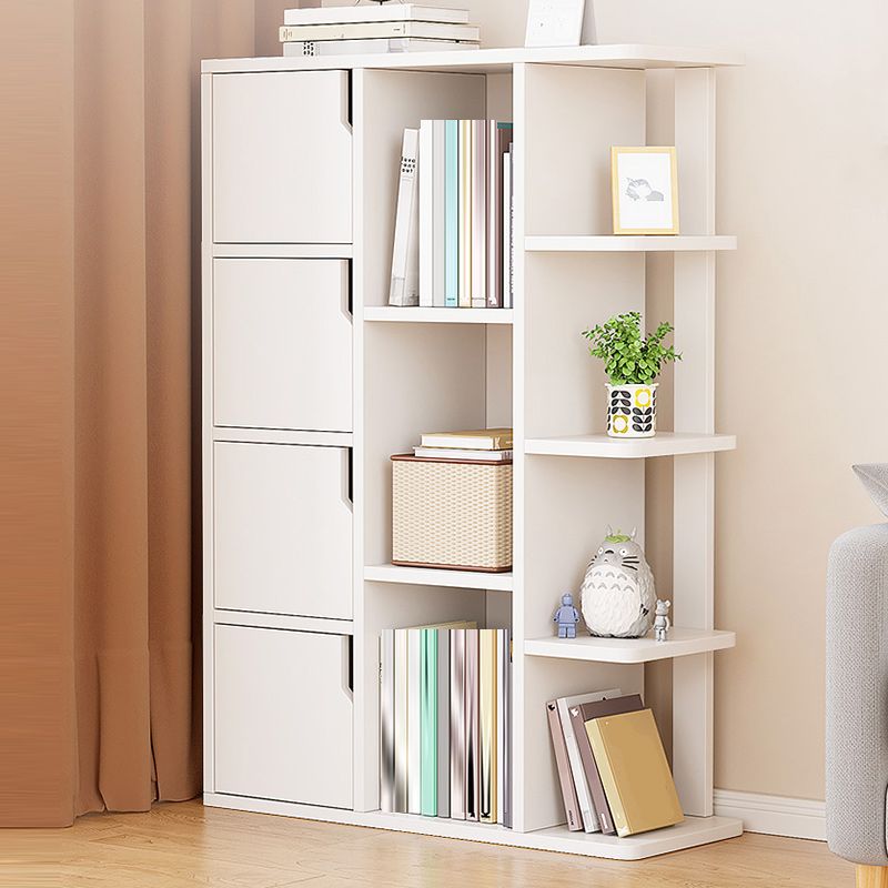 Simple Side Cabinet with Doors Modern Faux Wood Accent Cabinet