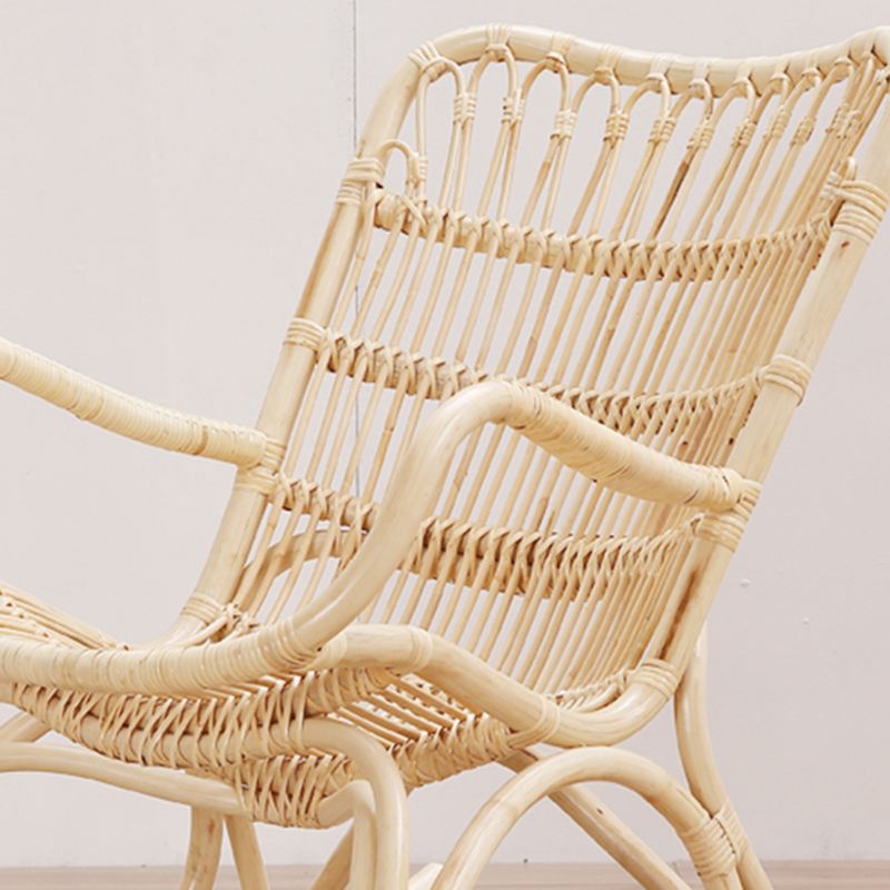 Modern Rocking Accent Chair Rattan/Wicker Rocker Chair for Balcony
