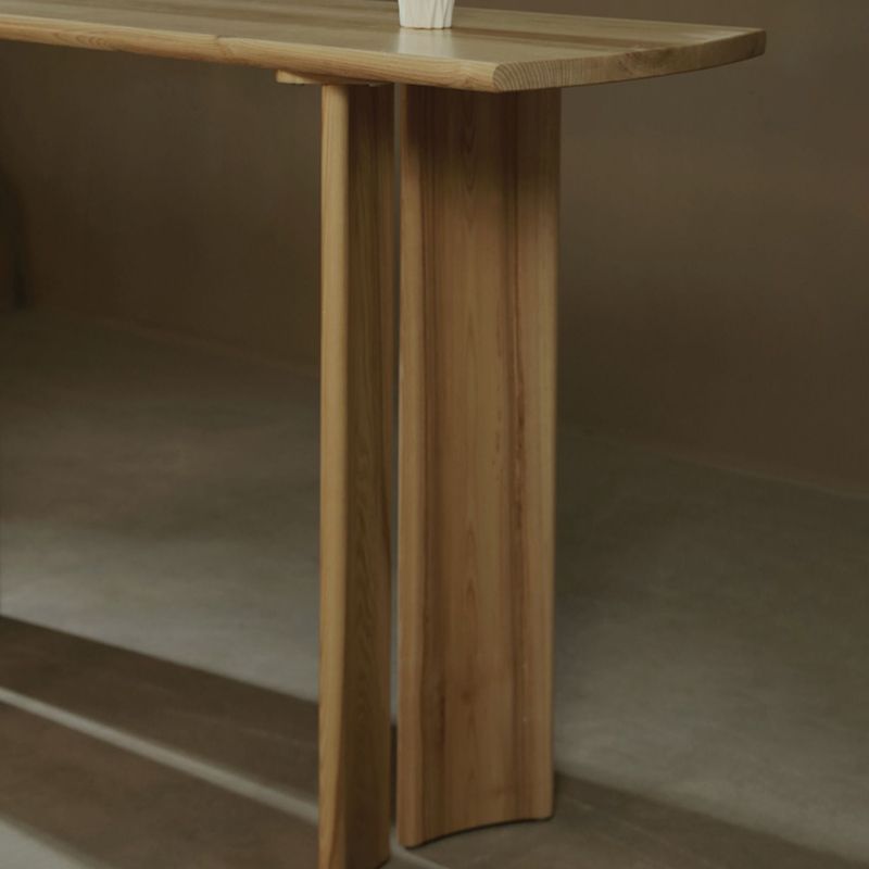 Glam Solid Wood Counter Wine Table Double Pedestal Living Room Bar Table