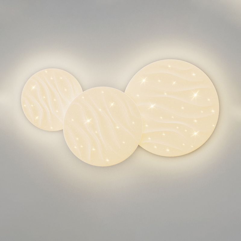 Contemporary Flush Mount 3-Light Ceiling Mounted Fixture with Acrylic for Living Room