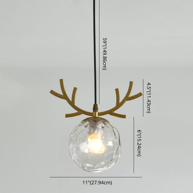Sphärische Restaurant Anhänger Beleuchtung Glas 1 Licht moderner Stilhängeleuchte