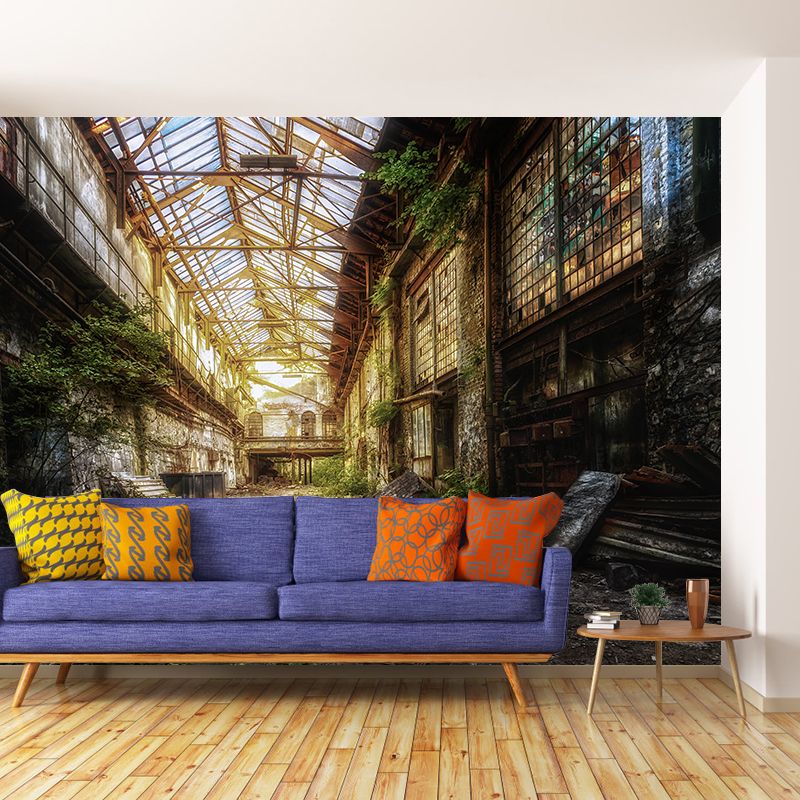 Industrial Style Extensive Space Mural Wallpaper Living Room Wall Covering, Customed Size