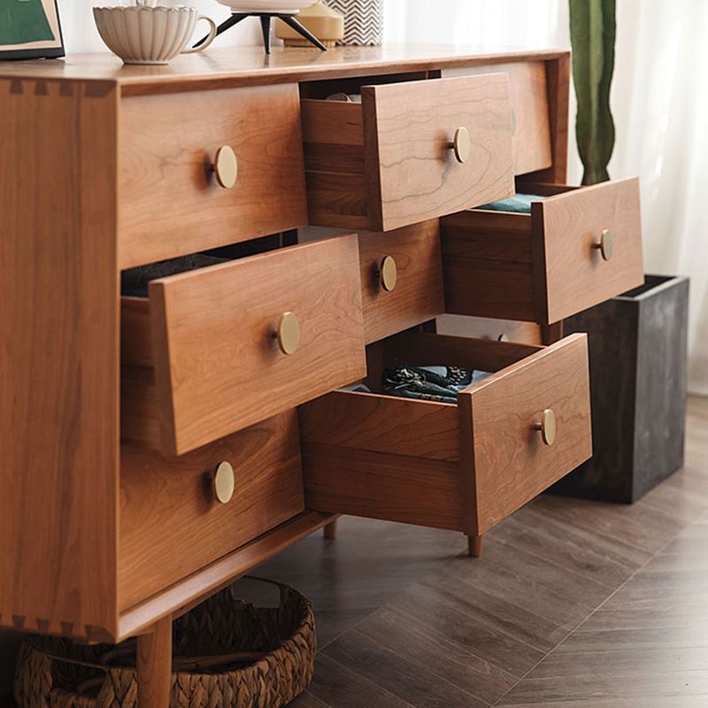 Contemporary Rectangle Wood Accent Cabinet Knobs Cabinet with Drawer