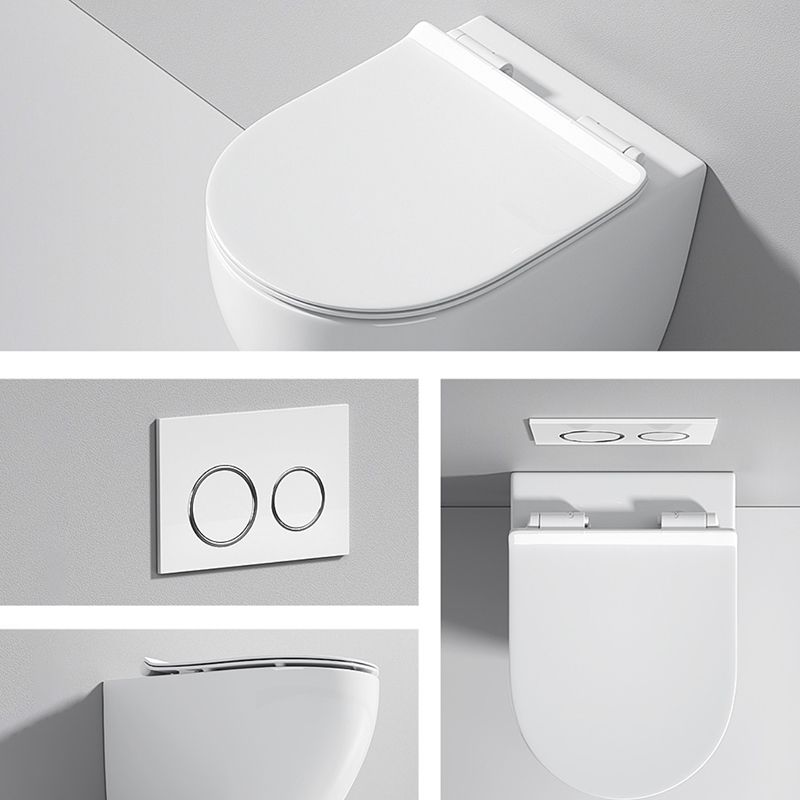 Modern Wall Mount Toilet Bowl One-Piece Urine Toilet for Bathroom