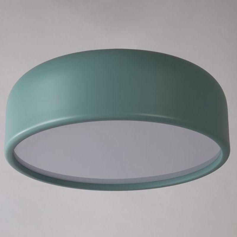 Plafonnier en forme de macaron circulaire en acrylique, plafonnier en fer forgé de Style concis et moderne pour chambre à coucher