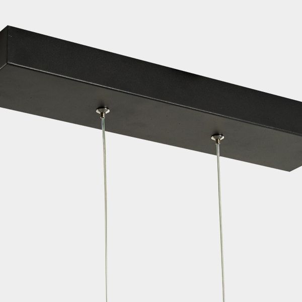 Modern Simplicity LED Island Light Linear 2-Light Pendant Light with Silicone Shade