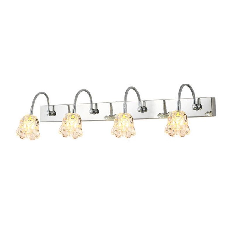 Metal Geometric Bath Light Contemporary Style Multi Lights Vanity Sconce