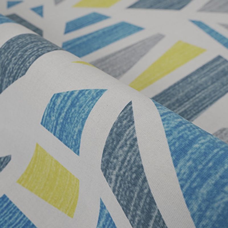 White Geometric Carpet Polyester Modern Carpet Washable Carpet for Living Room