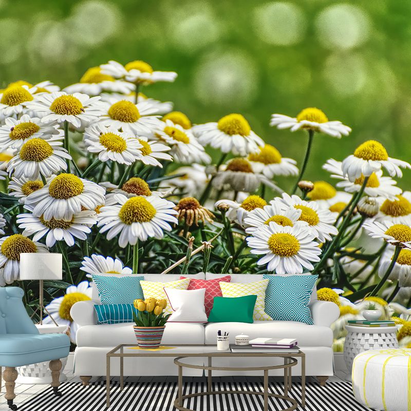 Minimalism Style Chrysanthemum Removable Wall Mural for Girls Bedroom, Customized Size Available