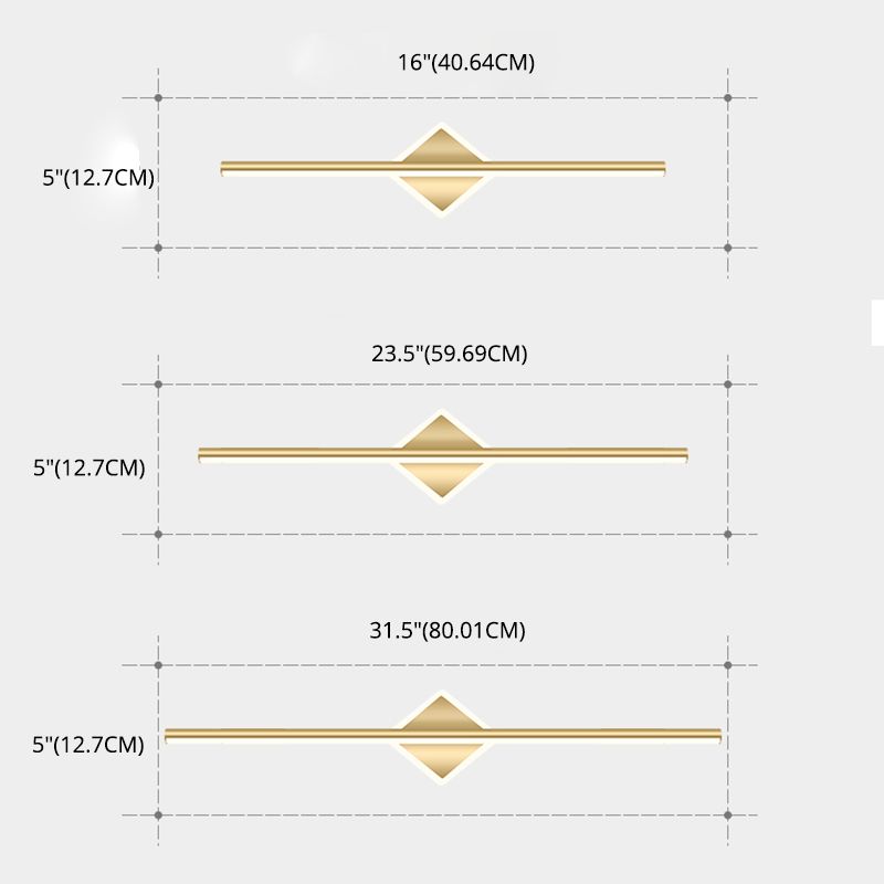 Luci da parete di vanità lineari Simplicità SCONCE MOLTA VANITÀ METALLICA PER BAGNI