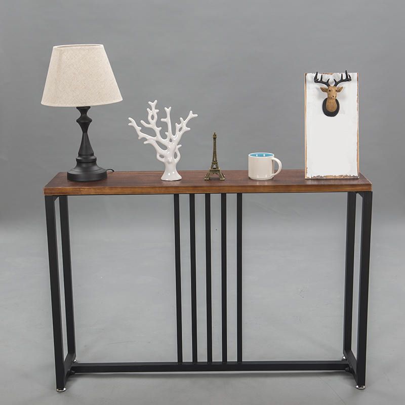 Solid Wood Rectangle Console Table 29.53-inch Tall End Table with 1 Shelf
